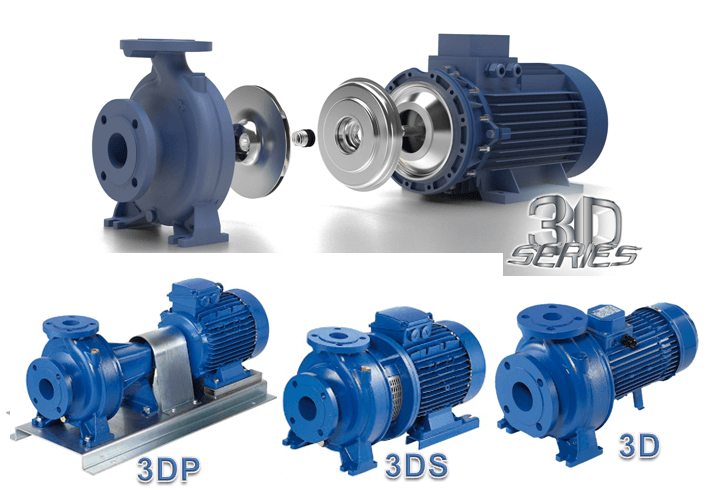 3DP - kozlíkové prevedenie, 3DS - prevedenie so spojkou na motor, 3D - prevedenie monoblokové