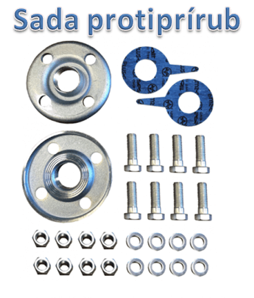 Sada protiprírub (sacia a výtlačná strana), k čerpadlám série 3. Dostupné sú v prevedení - zinok, nerez AISI-304, alebo nerez AISI-316L. Sada nieje súčasťou dodávky čerpadiel. Objednáva sa samostatne, podľa typu čerpadla